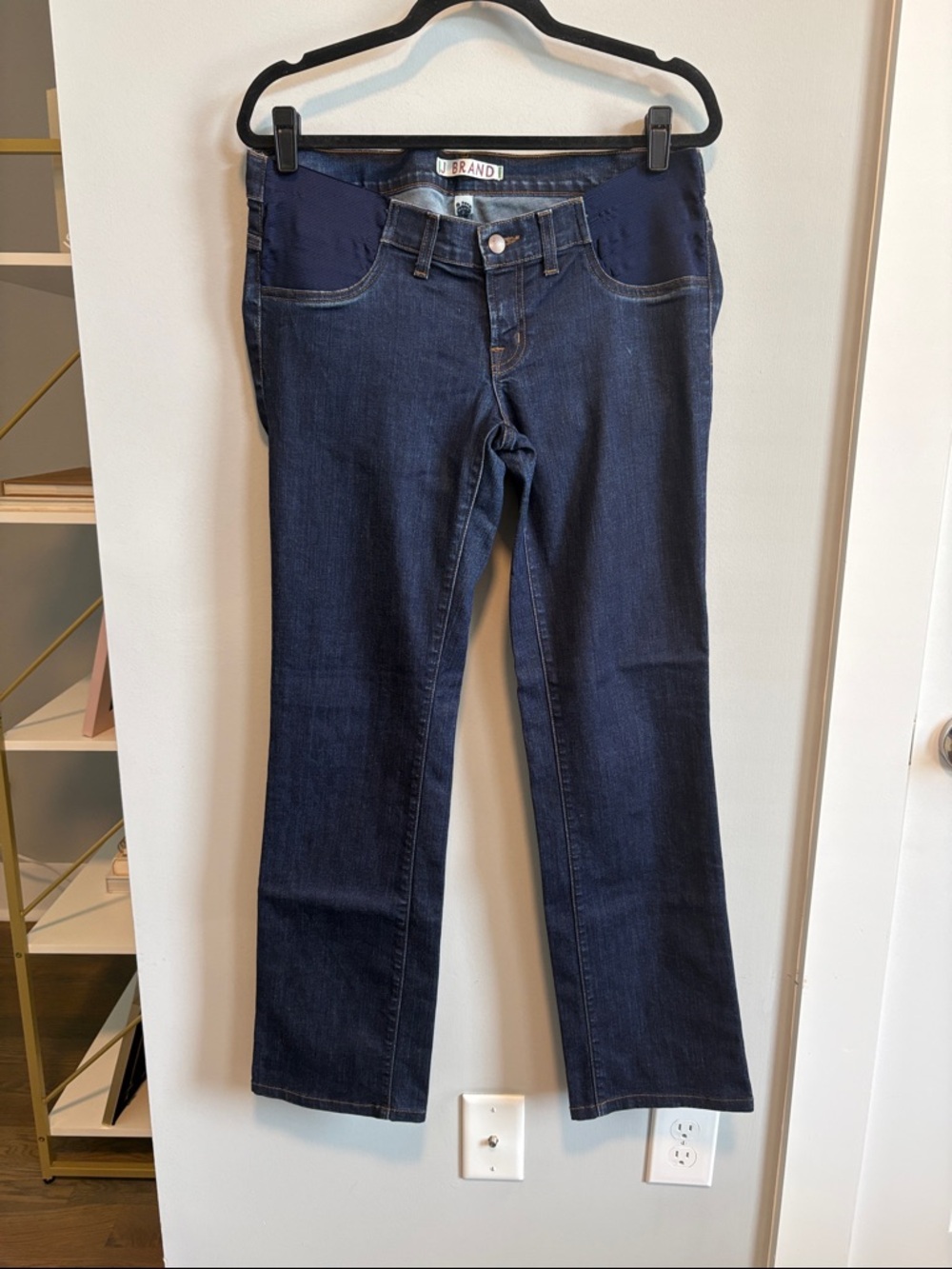 J Brand Mama J Dark Blue Maternity Bootcut Jeans